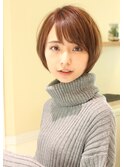 王道丸みが可愛いショートボブ　シルエットが綺麗