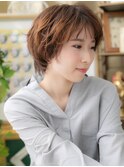 外国人風シースルーバングマッシュショートa大宮