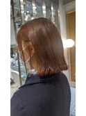 20代30代大人可愛いアッシュベージュボブ耳掛け透明感