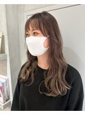 YOKE 20代30代大人顔まわりレイヤーミルクティーベージュ前髪