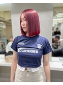 【.eer/ディア】カシスピンク×原色ピンク/裾カラー