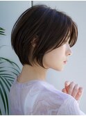 前髪なし大人ショートボブ30代40代50代 【AIN.表参道】川原大地