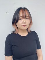 カリーナコークス 原宿 渋谷(Carina COKETH) オレンジ/インナーカラー/ダブルカラー/顔周りレイヤー/韓国風