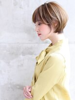 大人可愛い/丸みショートボブ/ベージュカラー/20代30代40代iba