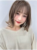 ボブ/前髪/こなれミディ/ネビージュ/小顔/黒髪/ボブルフ/韓国
