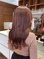 クラップス 杉田店(CLAPS)&nbsp;ロング/ピンクカラー/ケアブリーチ/波巻きアレンジ