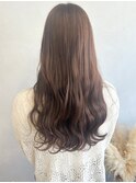 ニュアンスカラーシアーベージュ*ブリーチなしロングヘア