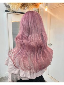 ラフ 原宿(L.a.a.g.f harajuku) ☆ pink ☆ ハイトーン ロングレイヤー 透明感＠原宿