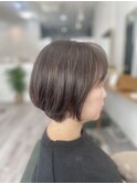 【ショートボブ】前下がりショートボブ