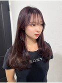 三重桑名韓国レイヤーカット顔周りレイヤーボブベージュカラー