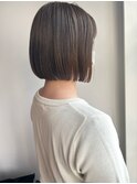 ナチュラルボブにベージュカラー