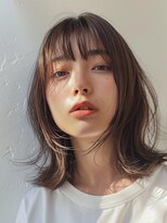 レヴ 草加店(LEV.)&nbsp;ブルーブラック外ハネ艶髪ワイドバング