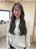 オリーブベージュふわっとスタイリング
