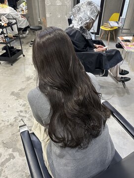 ラック(LUCK) グレージュ/船橋/くすみベージュ/細めハイライト