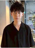 波巻きスパイラルパーマ 束感 メンズマッシュ マッシュショート