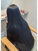 ブルーブラック 透明感カラー ツヤ感カラー