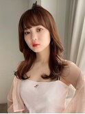 大人ガーリーなツヤ髪チョコレートカラー