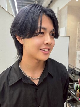 ソレイユトウキョウシブヤ(SOLEIL TOKYO shibuya) メンズセンターパートマッシュウルフ