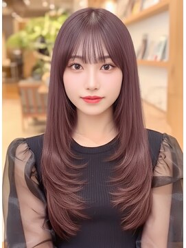 ルエ(rue) 韓国風レイヤーロング ~小顔シースルー前髪×艶ストレート~