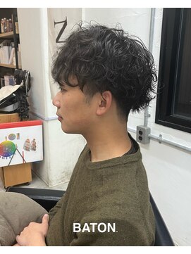 バトン(BATON) マッシュショート×スパイラルパーマ
