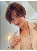 美髪大人ボブくびれショートまとまる艶グレージュココア