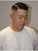メンズカット×七三分け｜大人スキンフェード