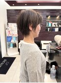 白髪ぼかし/ショートヘア/ベージュ/40代50代60代