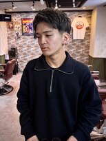 グラッドマンズカットクラブ 立川(GLADMAN'S CUT CLUB) アップバングショートハイライトメッシュ立川メンズカット