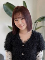 リエンスクレア(RIENS xrea)&nbsp;赤すぎないボルドーカラー × 川田那々海 (髪質改善)