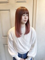 アロマ ヘアー ルーム 新宿3号店(AROMA hair room)&nbsp;グラデーション☆デザインカラー/ピンクベージュ/ケアブリーチ☆