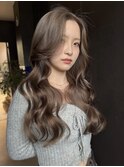 渋谷ミルクティーベージュハイトーンヘーゼルベージュ韓国