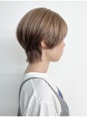 【松戸　松田】ハンサムショートウルフワンブリーチ