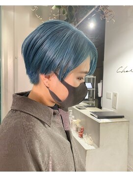 シェリ ヘアデザイン(CHERIE hair design) ショート×ブルーヘア◎