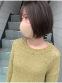【山口祐子】アッシュベージュ/襟足ギリギリナチュラルボブ