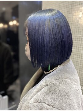 ラウブル バトヘアー 渋谷2号店(Lauburu bathair) ネイビーボブ