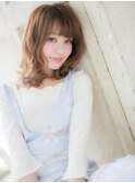 *mod's姪浜*…ラインカラーショコラグレージュエアリーミディe