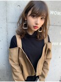 大人可愛い前髪/ミディアム/ボブ/20代30代/原宿/表参道