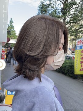 エン 仙台(en) 大人可愛い20代30代40代小顔ウルフレイヤーボブ丸みショートボブ