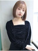 天神【BIRTH】パールベージュ×フェミニン×切りっぱなしボブ 9