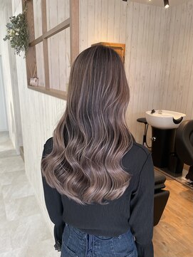 ワク 岡崎店(waku) バレイヤージュ/ラベンダー/ブリーチ