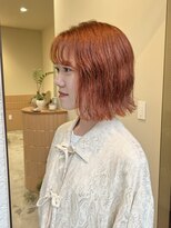 リン(Lin)&nbsp;ぱつっとボブ/バーミリオンオレンジ