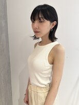 ヨーク(YOKE)&nbsp;YOKE 大人ボブ切りっぱなしボブアッシュブラックワイドバング