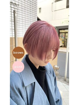 ヘアーアンドメイク ブロッサム 志木南口店(HAIR&MAKE Blossom) ピンクブラウンミルクティーベージュブリーチダブルカラー志木