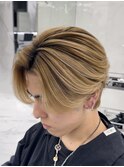 ハンサムショートバレイヤージュカラー