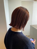 ヘアーエスクールステラ(hair S.COEUR stella) ほんのりピンクのぱつっとボブ