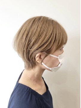 イデアル(Ideal) 40代50代60代脱白髪染めショートハイトーン立体感ブリーチ透明感