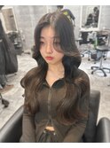 【韓国風】10代、20代◎かき上げセンター分けロングレイヤー