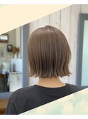 大人女性のための小顔ミニボブ×モーヴブラウン 20代30代40代