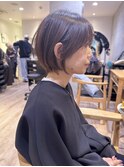 Say.ショートボブブルーカラーデジタルパーマミニウルフ表参道