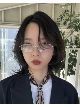 アクアオモテサンドウ(ACQUA omotesando) ミディアムレイヤーミディアムウルフ顔周りウルフウルフカット